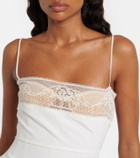Magda Butrym Lace-trimmed silk minidress