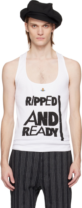 Photo: Vivienne Westwood White 'Ripped & Ready' Tank Top