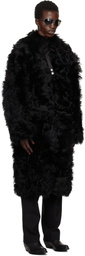 Moose Knuckles Black Efna Long Shearling Coat