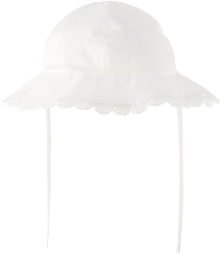 Photo: Chloé Baby White Scalloped Bucket Hat