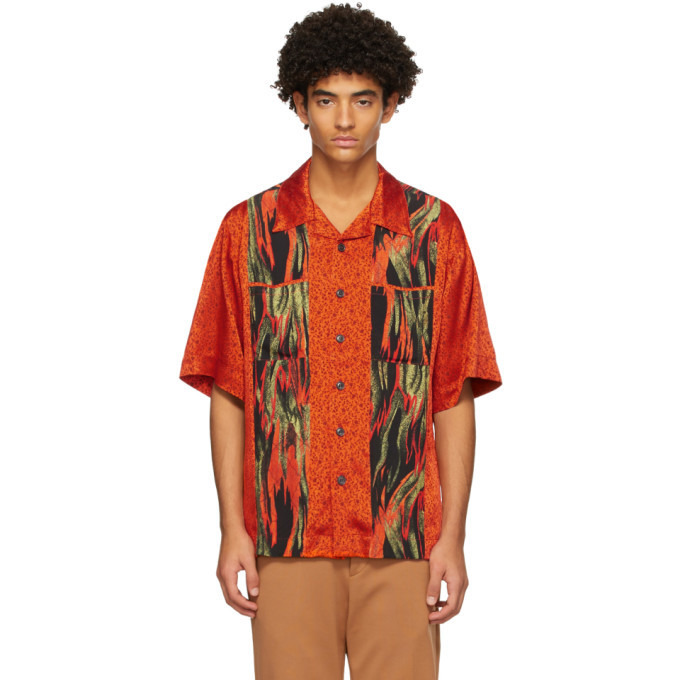 Vivienne Westwood Orange Flames Print Francis Shirt Vivienne Westwood