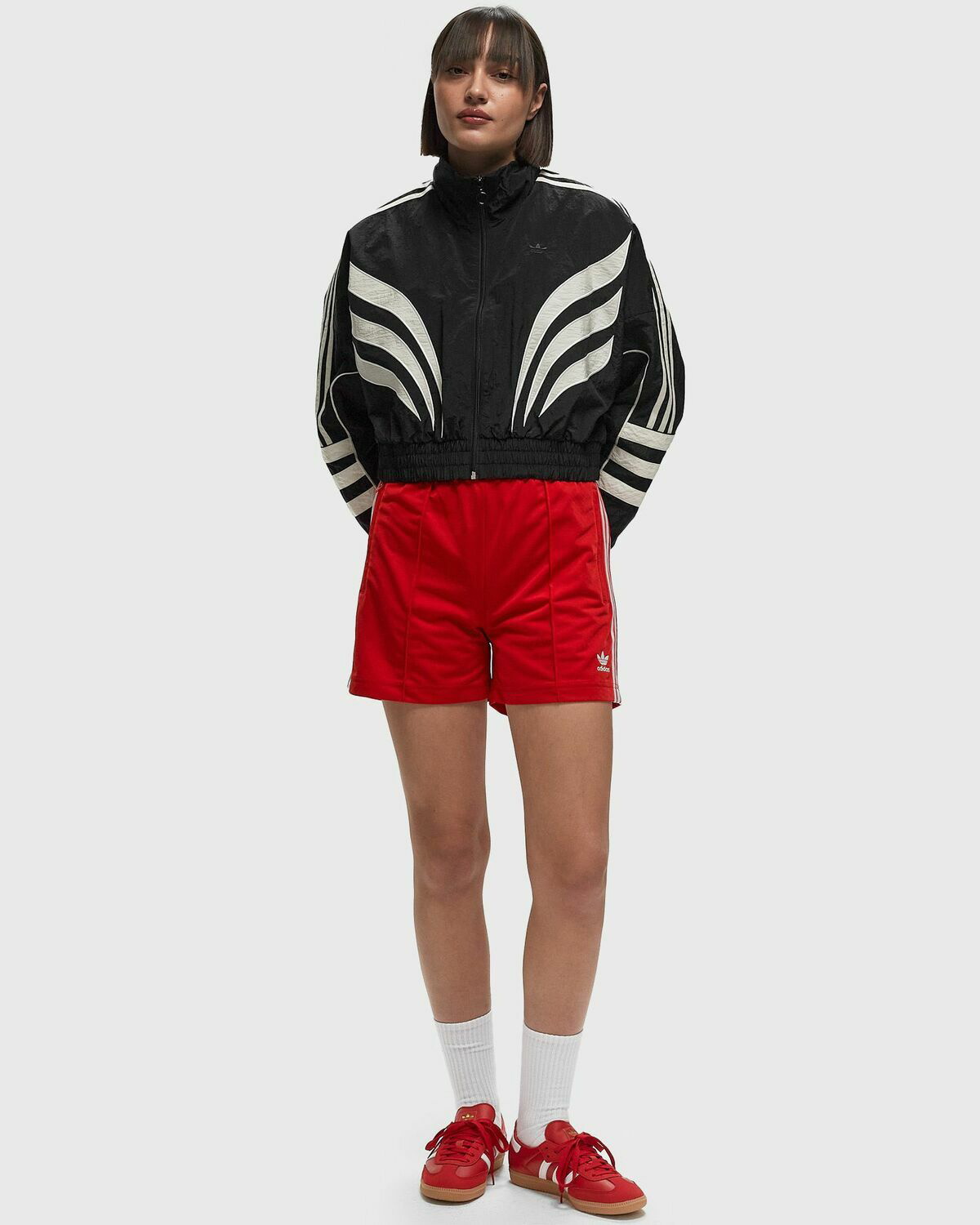 Adidas firebird shorts red deals