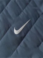 Nike Running - Quilted Padded Therma-FIT Hooded Jacket - Blue