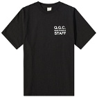 Quiet Golf Men's Q.G.C. Staff T-Shirt in Black