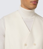 Brunello Cucinelli Double-breasted wool and cotton vest