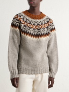 Barbour - Fair Isle Intarsia-Knit Wool Sweater - Gray