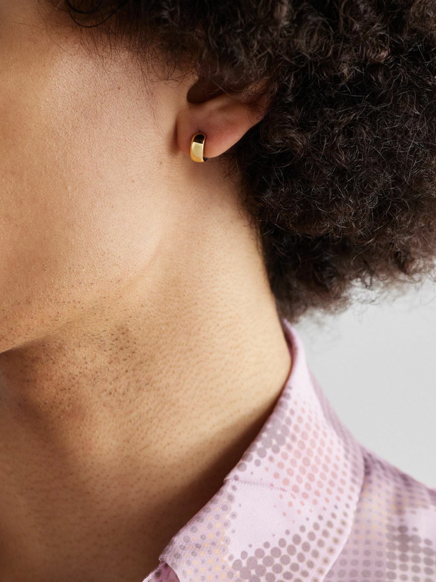 Photo: Foundrae - Love Huggie Gold Single Hoop Earring