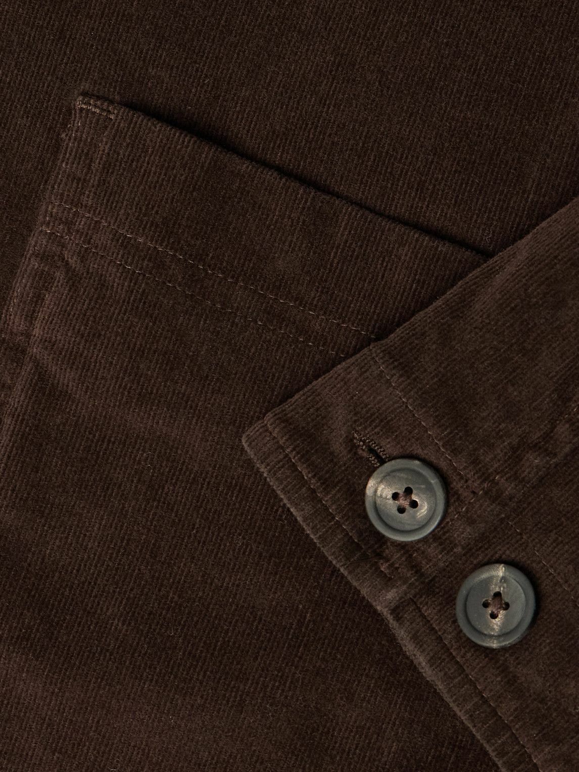 Altea - Constantin Garment-Dyed Stretch-Cotton Corduroy Overshirt - Brown