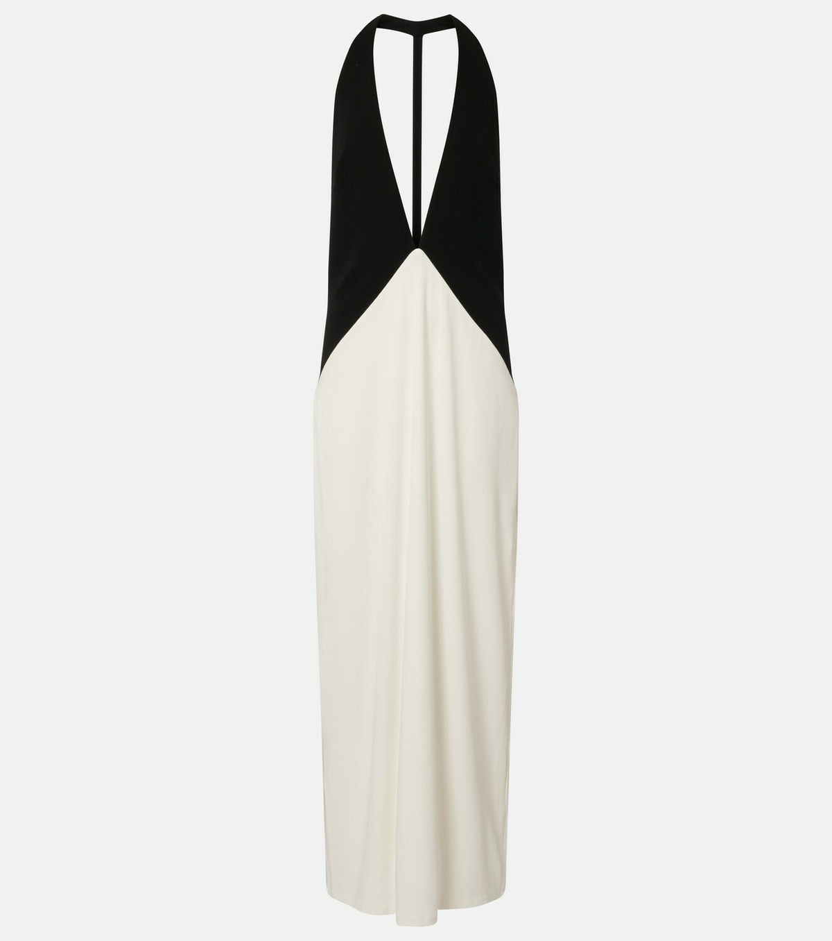 Adriana Degreas Halterneck jersey maxi dress