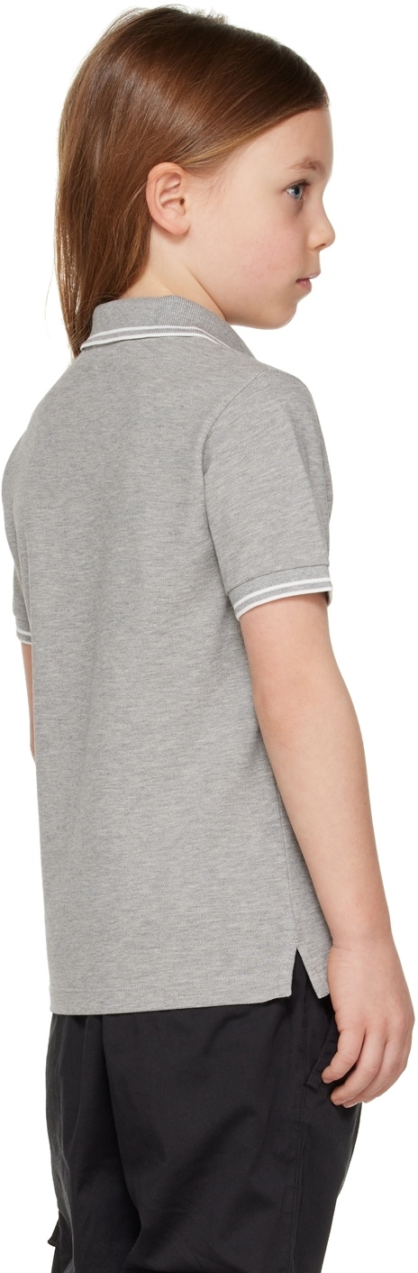 Stone Island Junior Kids Gray Patch Polo