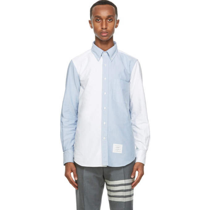 Photo: Thom Browne Blue and White Oxford Funmix Shirt
