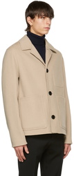 AMI Alexandre Mattiussi Beige Double-Face Wool Splittable Jacket