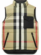 Burberry - Reversible Checked Quilted Shell Down Gilet - Brown