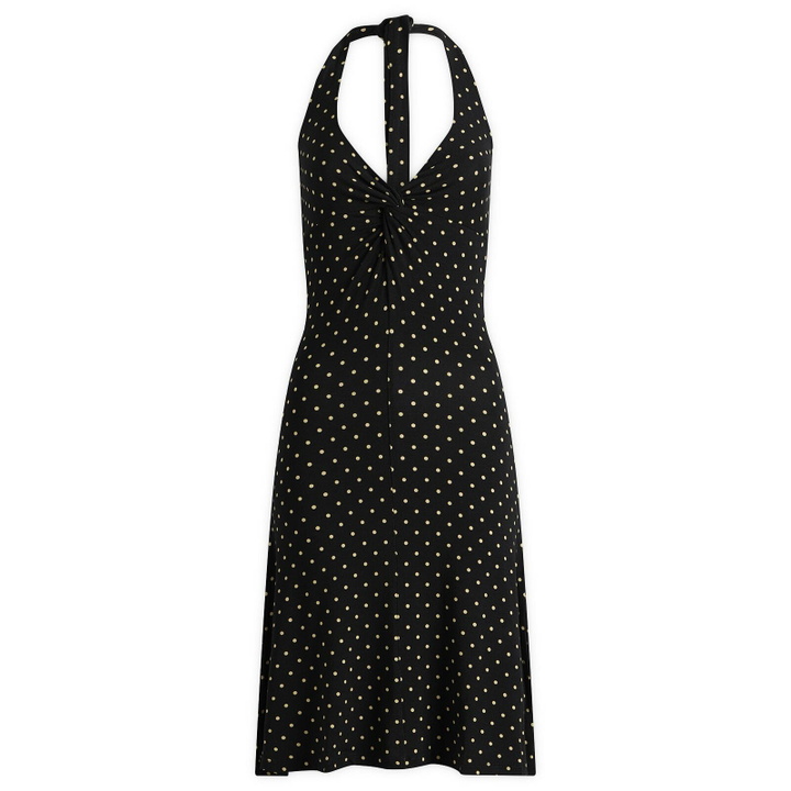 Photo: Fruity Booty Women's Twist Halter Dress in Black/Tan