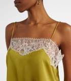 Faithfull Hanna lace-trimmed satin camisole