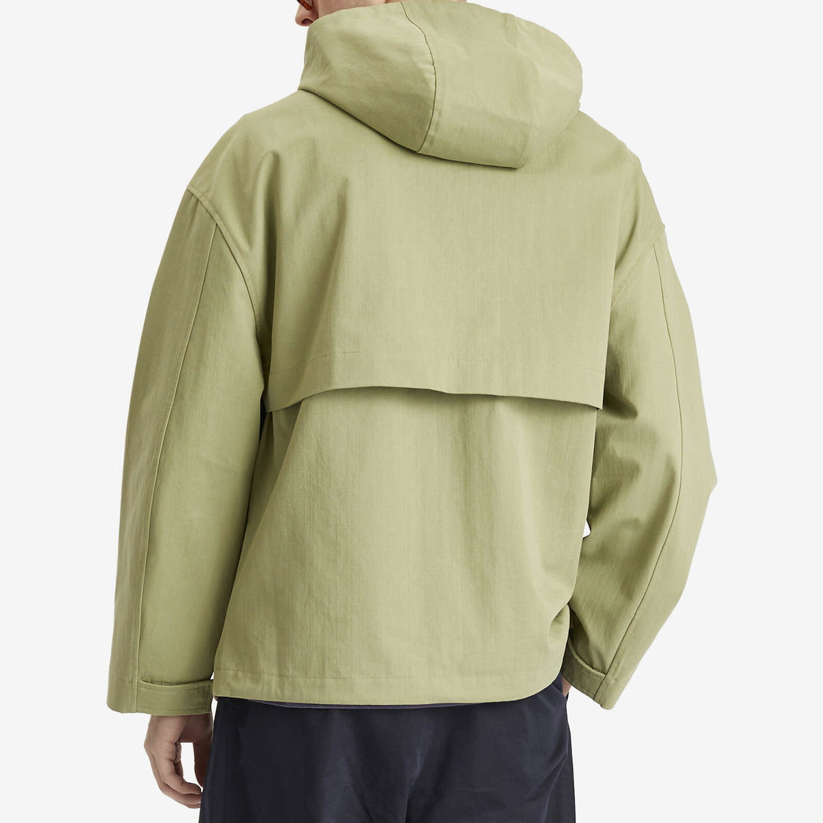 Maison Kitsuné Men's Hooded Popover Jacket in Turf Green