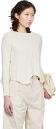 MM6 Maison Margiela Off-White Upside Down Sweater
