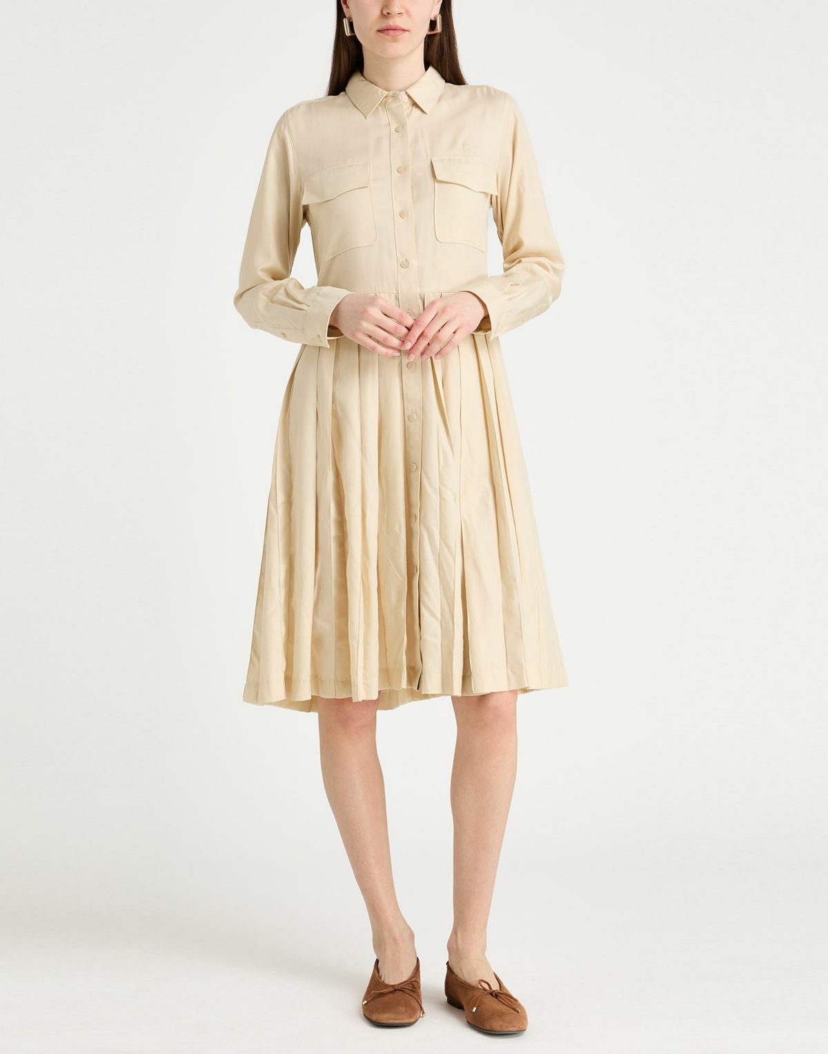 Lacoste Womens Midi dress in Beige