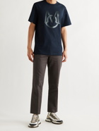 MONCLER - Logo-Appliquéd Cotton-Jersey T-Shirt - Blue