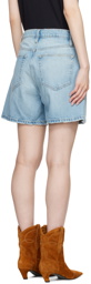 FRAME Blue 'The Easy' Denim Shorts