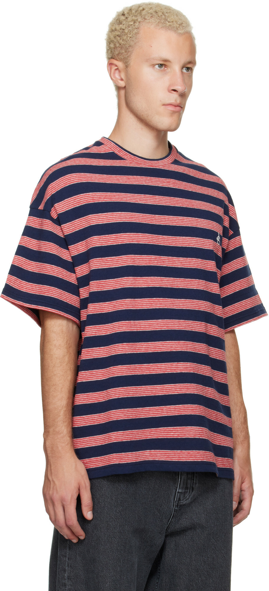 Jil Sander Navy & Red Striped T-shirt