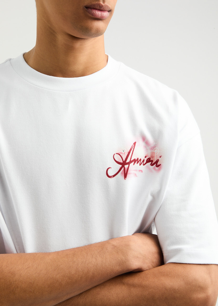 Tシャツ・カットソー AMIRI FW25 AMIRI PARADISE TEE (AMJYTE1217 IVORY) AMIRI Black Amiri Paradise Airbrush T-Shirt - T-Shirts