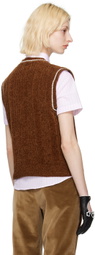 Ernest W. Baker Brown Striped Vest