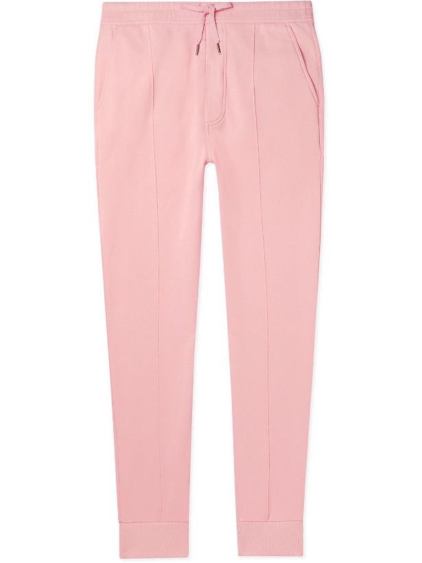Photo: TOM FORD - Tapered Jersey Sweatpants - Pink
