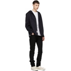 Rag and Bone Navy Brant Hooded Shirt