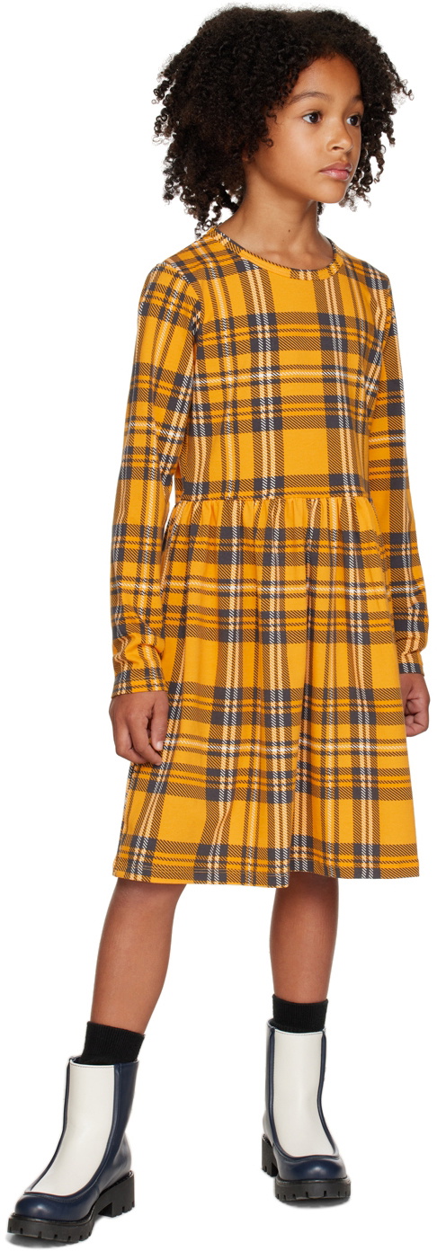 Mini Rodini Kids Yellow Check Dress
