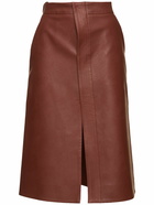 STELLA MCCARTNEY - Faux Leather Slit Midi Skirt