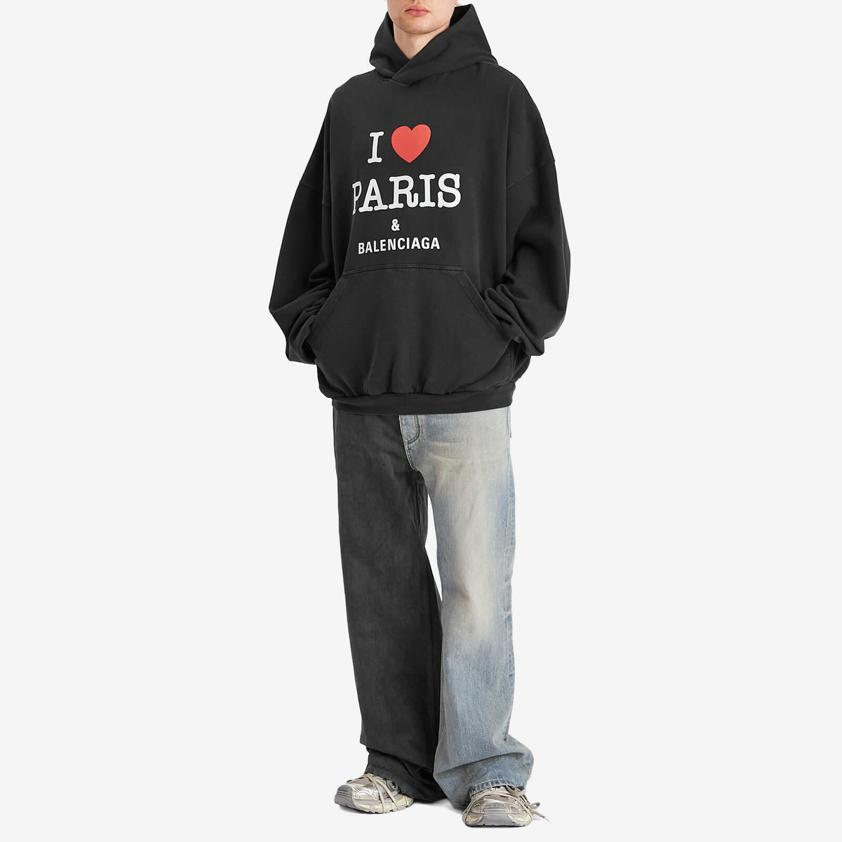 【送料関税込】Balenciaga I Heart Paris Logo Large Fit Hoodie 送料関税込】Balenciaga I Heart Paris Logo Large Fit Hoodie