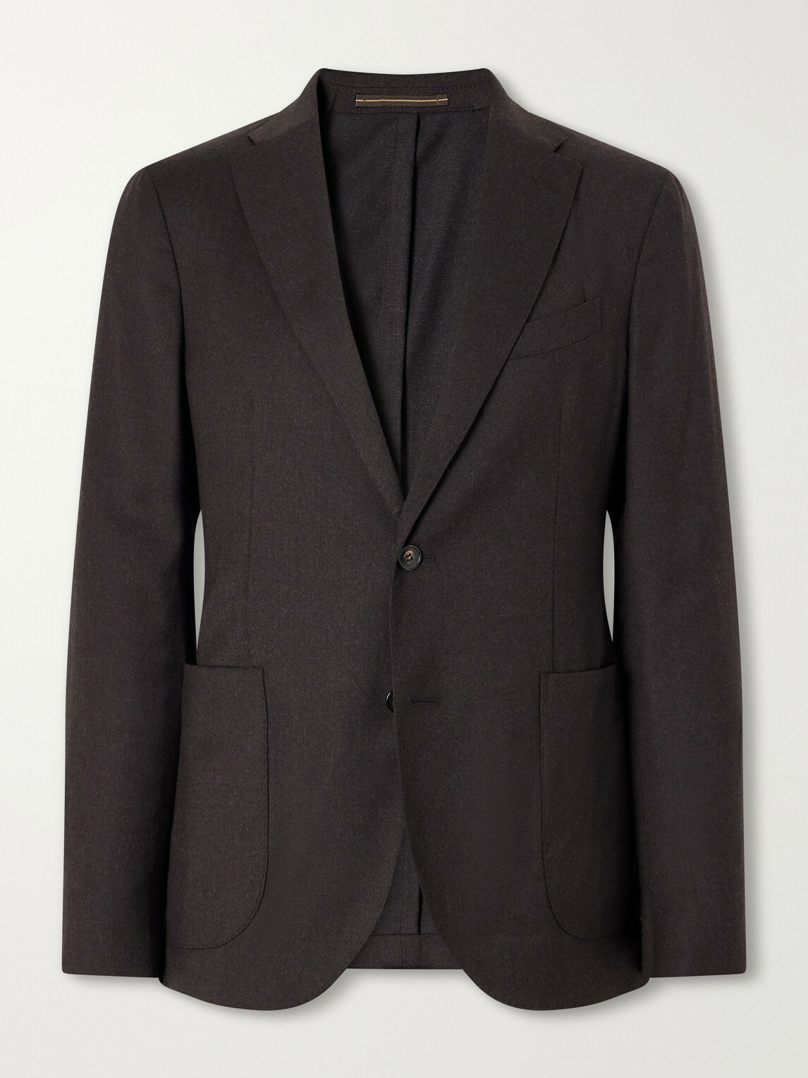 Slowear - Wool-Blend Flannel Suit Jacket - Brown