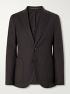 Slowear - Wool-Blend Flannel Suit Jacket - Brown