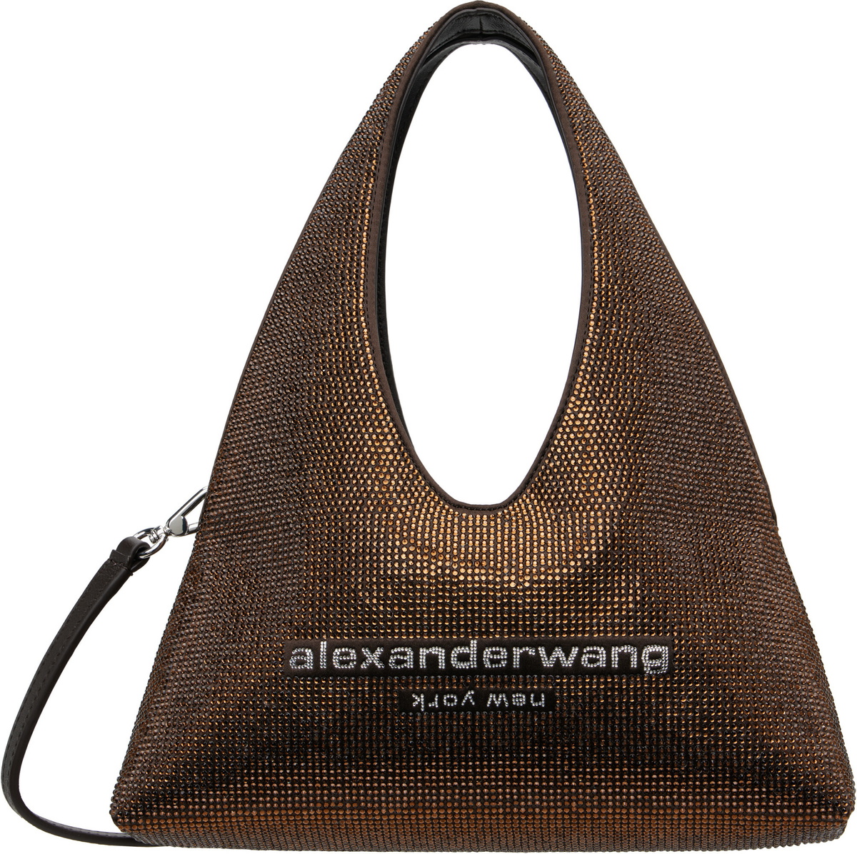Alexander Wang Black and White Mini Rhinestone Wangloc Bag