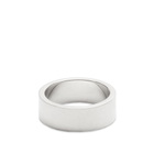 Maison Margiela Men's Text Logo Band Ring in Palladium