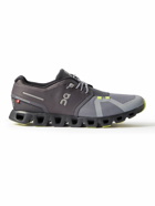 ON - Cloud 5 Rubber-Trimmed Recycled Mesh Running Sneakers - Gray