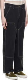 Butter Goods Black Double Knee Trousers