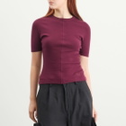 Y-3 Women's Fitted T-Shirt in Maroon