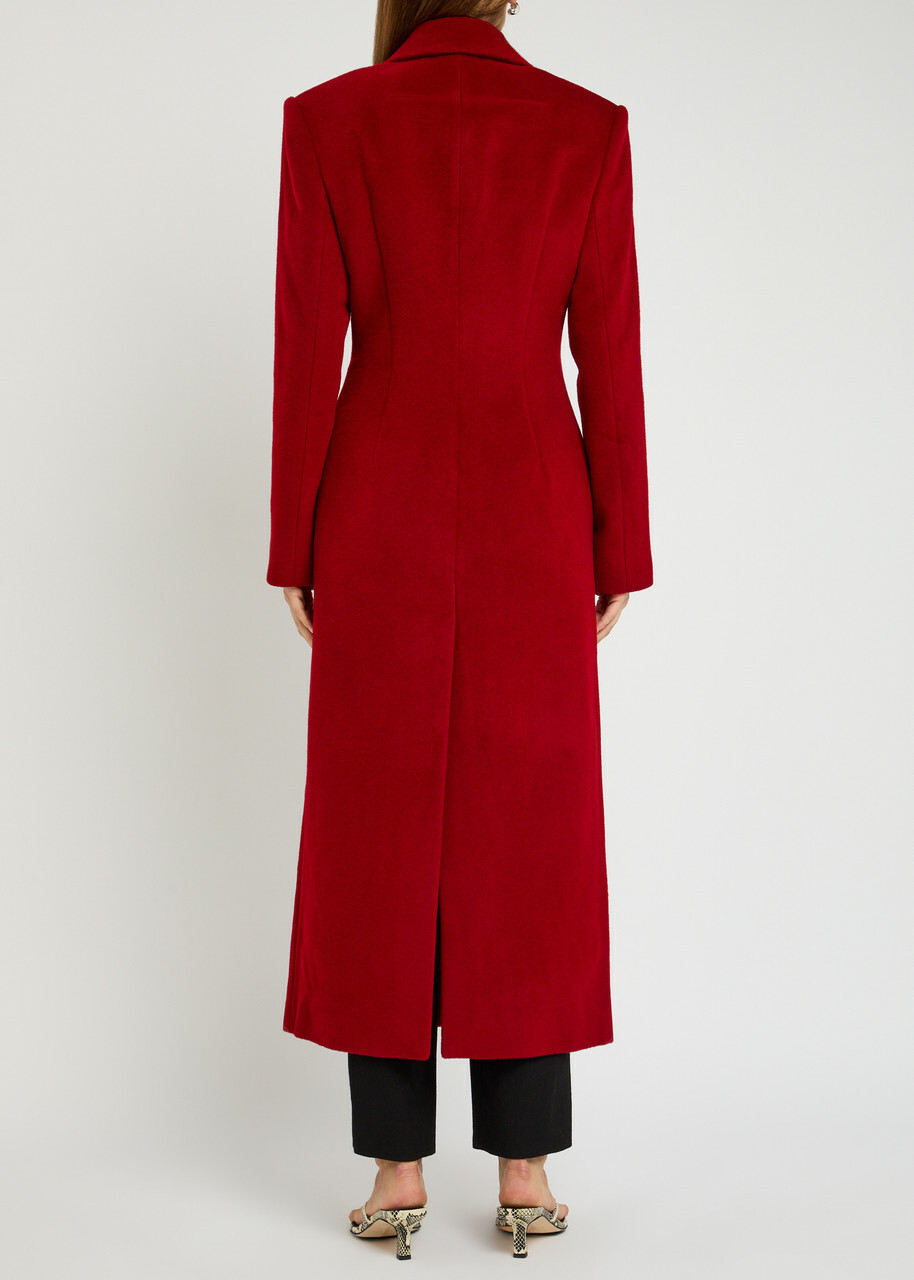 Tove Vonnie Darted Wool Coat Dark Red