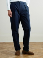 Drake's - HIM Games Tapered Cotton-Ripstop Trousers - Blue