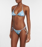 Pucci - Printed halterneck bikini top