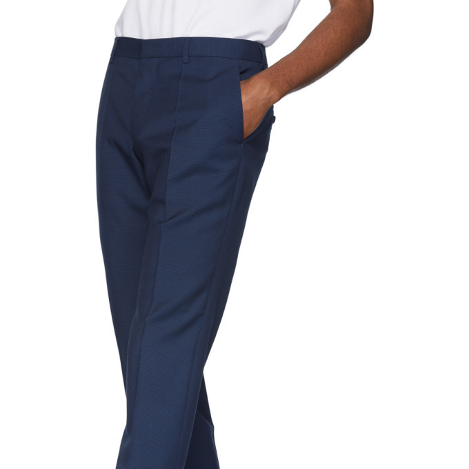 Boss Blue Genius Slim-Fit Trousers BOSS