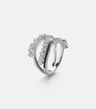 Kamyen Twist 18kt white gold and enamel ring with diamonds