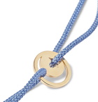 Luis Morais - Cord and Gold Bracelet - Light blue