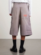 Willy Chavarria - Stocknot Double Knee Cotton Shorts - Gray
