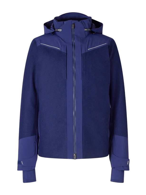 Photo: Kjus - Frostline Padded Shell-Trimmed Wool Hooded Jacket - Blue
