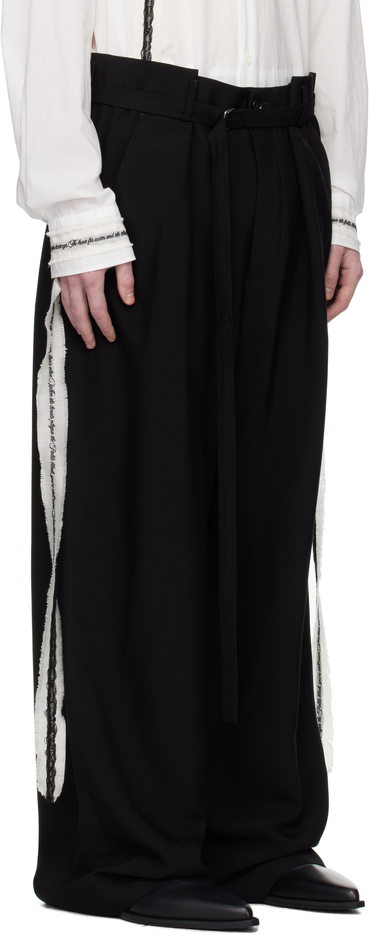 Ann Demeulemeester Black Finn High-Comfort Trousers