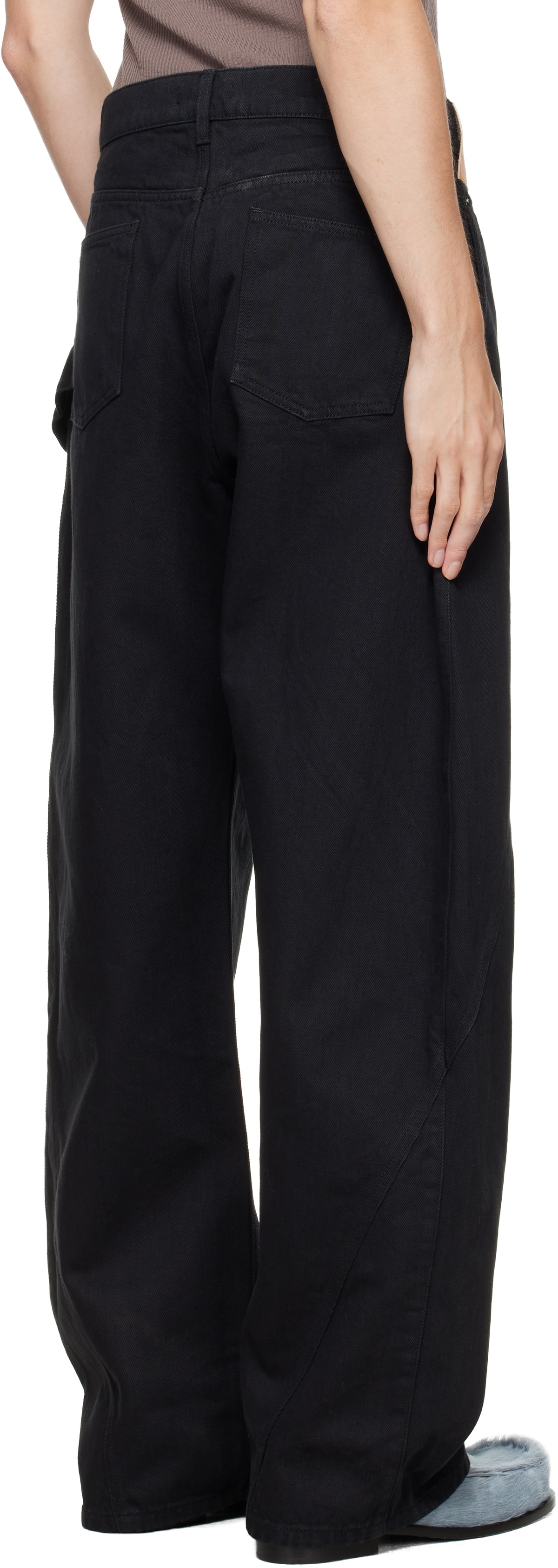 JW Anderson Black Twisted Workwear Jeans