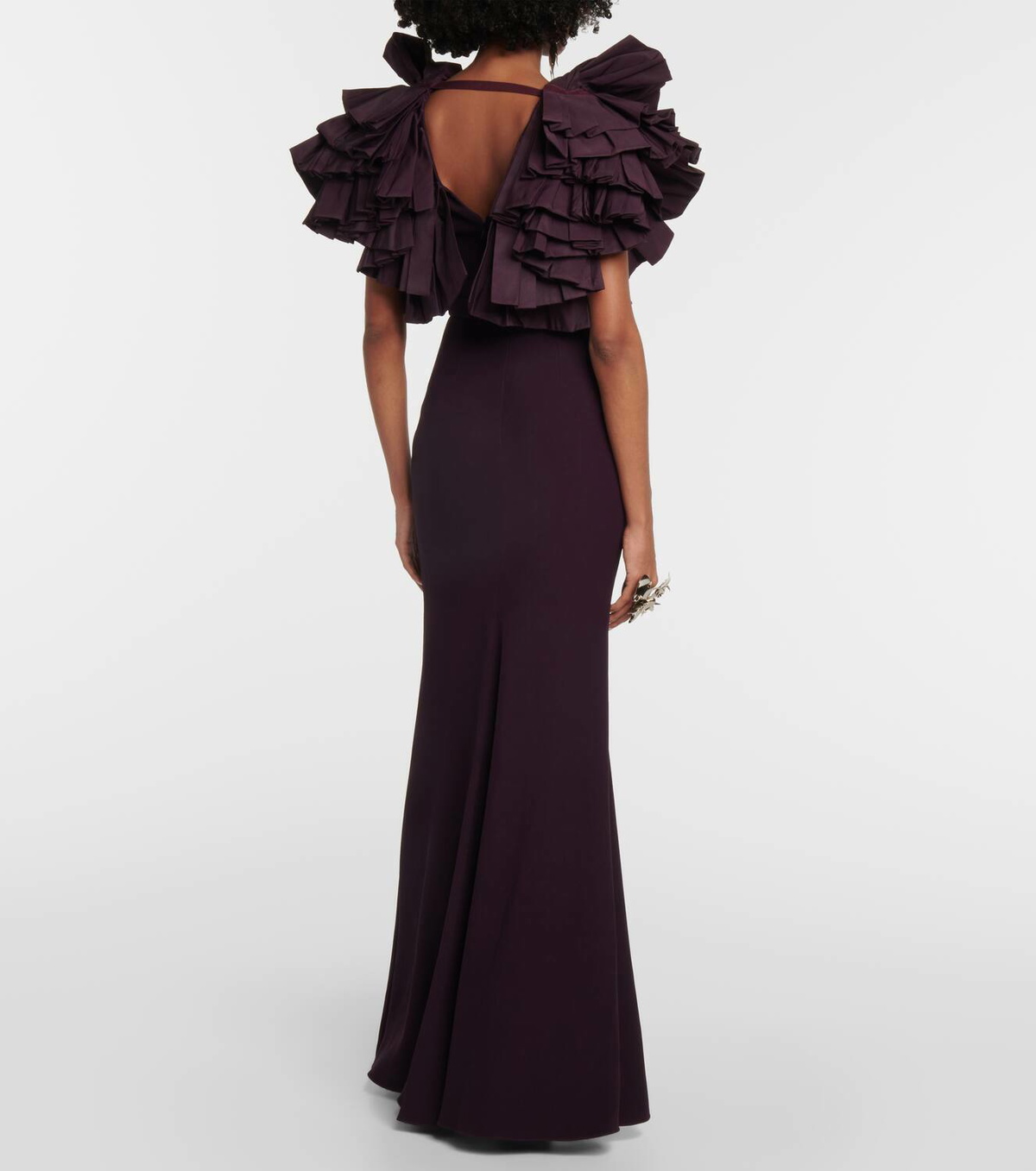 Alexander McQueen Ruffled crêpe and faille gown